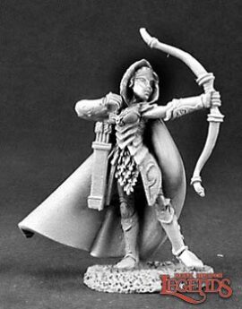 03166 Alisttilee, Female Elf Archer is a miniature model in 25mm heroic scale from the Reaper Dark Heaven Legends range. Sculpted by Bobby Jackson.