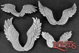 03181 Angelic Wings conversion spares are a miniature model in 25mm heroic scale from the Reaper Dark Heaven Legends range. Sculpted by Sandra Garrity.