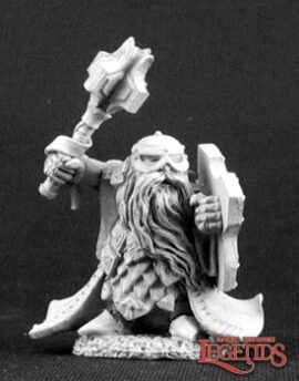 03275 Barnabas Ironbrace, Dwarf Cleric is a miniature model in 25mm heroic scale from the Reaper Dark Heaven Legends range. Sculpted by Bobby Jackson.