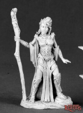 03492 Autumn, Female Elf Wizard, is a miniature model in 25mm heroic scale from the Reaper Dark Heaven Legends range. Sculpted by Jeff Grace.