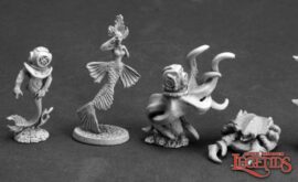 03608 Aquatic Familiars II are miniature metal models in 25mm heroic scale from the Reaper Dark Heaven Legends range. Sculpted by various artists.