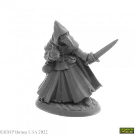 7024 : Brother Lazarus, Plague Doctor. High quality plastic miniature suitable for wargaming and fantasy tabletop rpg games.