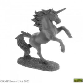 7047: Unicorn. High quality plastic miniature suitable for wargaming and fantasy tabletop rpg games.