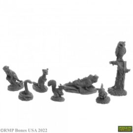 7049: Familiar Pack 2. High quality plastic miniature suitable for wargaming and fantasy tabletop rpg games.