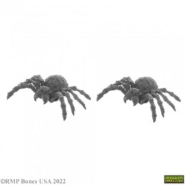 7051: Giant Spider (2). High quality plastic miniature suitable for wargaming and fantasy tabletop rpg games.