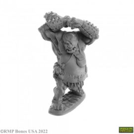 7061 : Ogre Smasher. High quality plastic miniature suitable for wargaming and fantasy tabletop rpg games.