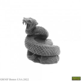 7064 : Giant Snake. High quality plastic miniature suitable for wargaming and fantasy tabletop rpg games.