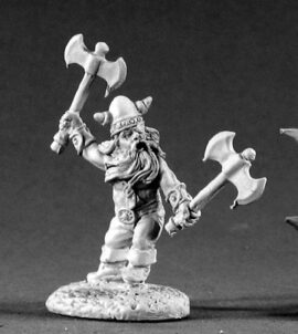 02237 Balan Ironbreaker, Male Dwarf Fighter is a miniature metal model in 25mm heroic scale from the Reaper Dark Heaven Legends range.