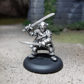 MH103 : Male Elf Fighter. Suitable for wargaming and fantasy tabletop rpg games.