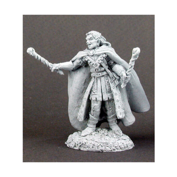 02947 Ambrose - Human Wizard , is a miniature metal model in 25mm heroic scale from the Reaper Dark Heaven Legends range. Sculpted by Sandra Garrity.