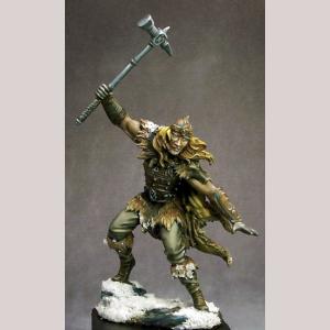 DSM7429 : Male Barbarian with Warhammer