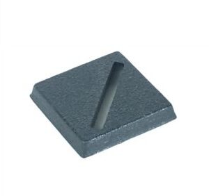 A 20mm square black plastic slotta base with a diagonal slot. 