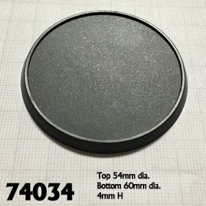 74034 : 60mm Round Lipped Plastic Gaming Base