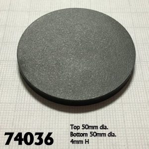 A two inch round black plastic base.