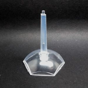 A clear plastic flying base. 