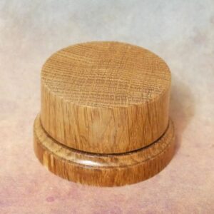 Reclaimed Oak Round Wooden Display Plinth / Base. 61mm top diameter