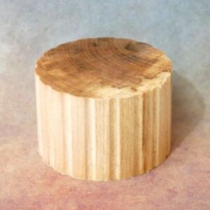 Fluted Sycamore Display Plinth / Base. 60mm top diameter