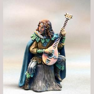 DSM7253 : Sitting Elven Bard with Lute