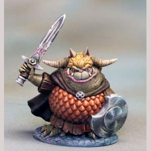 DSM1711 : Chonky Goblin with Sword / Shield (Resin)