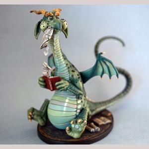 DSM4803 : Sitting Book Wyrm Dragon