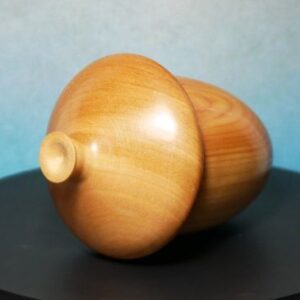 Cherry and Yew Wood Acorn Box