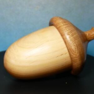 Oak and Yew Wood Acorn Box